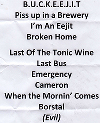 Buck Eejit - The Pipeline, London 15.3.14